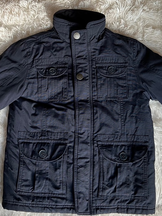 Boys navy blue winter jacket - Picture 1 of 4